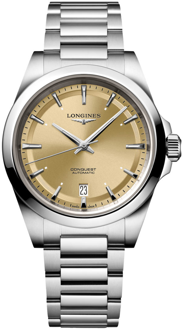 Longines Damklocka L3.720.4.62.6 Conquest Champagnefärgad/Stål Ø38 - Longines