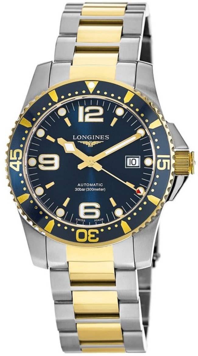 Longines Herrklocka L3.742.3.96.7 Hydroconquest Blå/Gulguldtonat - Longines