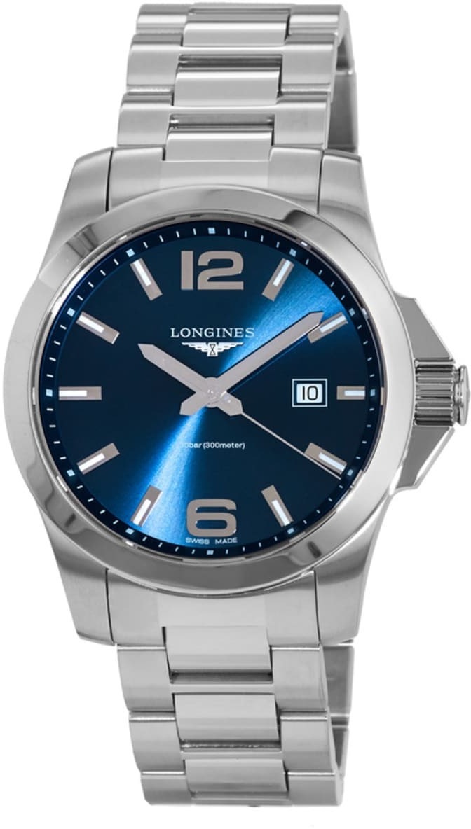 Longines Herrklocka L3.760.4.96.6 Conquest Blå/Stål Ø43 mm - Longines