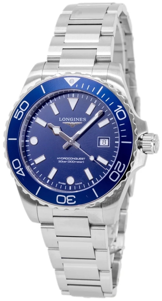 Longines Herrklocka L3.769.4.96.6 Hydroconquest Bl&aring;/St&aring;l &Oslash;42 mm
