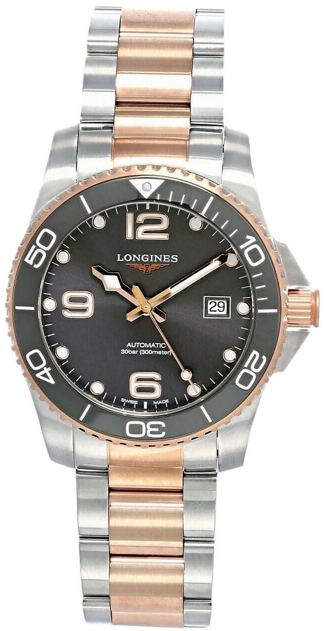 Longines Herrklocka L3.781.3.78.7 HydroConquest Grå/Stål Ø41 mm - Longines