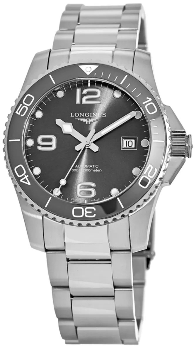 Longines Herrklocka L3.781.4.76.6 Hydroconquest Grå/Stål Ø41 mm - Longines