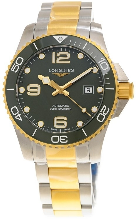 Longines Herrklocka L3.782.3.06.7 HydroConquest Grön/Stål Ø43 mm - Longines