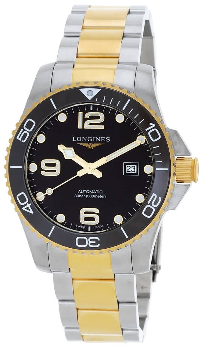 Longines Herrklocka L3.782.3.56.7 HydroConquest Svart/Stål Ø43 mm - Longines