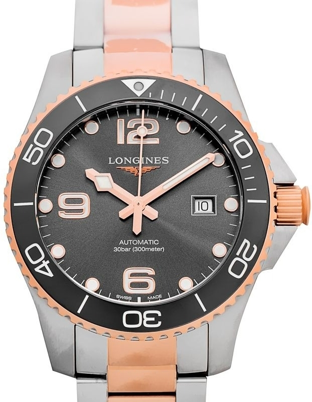 Longines Herrklocka L3.782.3.78.7 HydroConquest Grå/Stål Ø43 mm - Longines