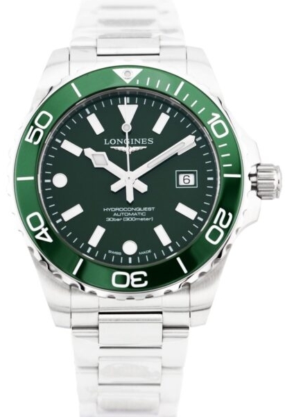 Longines Herrklocka L3.788.4.06.6 Hydroconquest Gr&ouml;n/St&aring;l &Oslash;42 mm