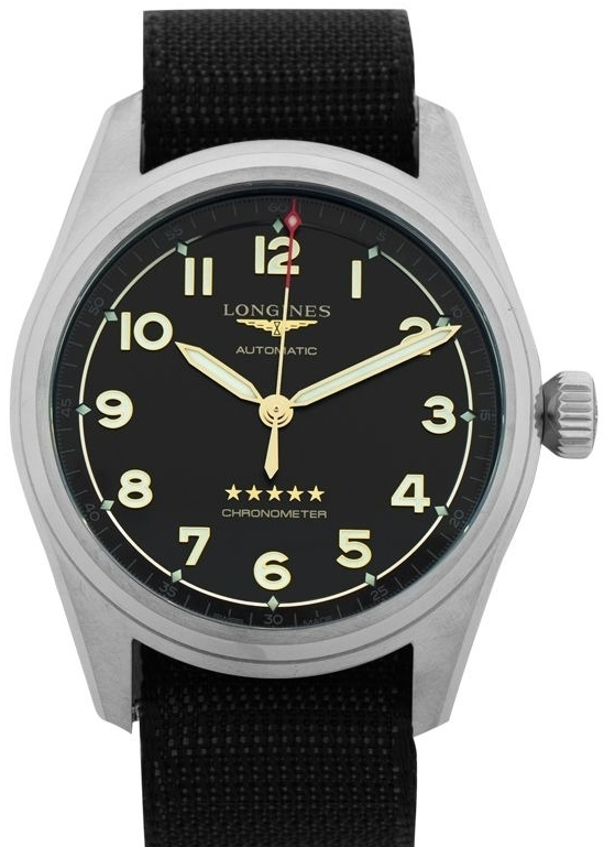 Longines Herrklocka L3.811.1.53.2 Spirit Svart/Textil Ø42 mm - Longines