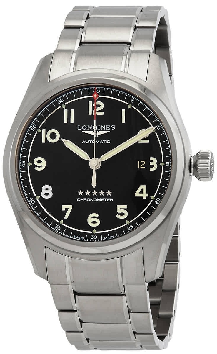 Longines Herrklocka L3.811.4.53.6 Spirit Svart/Stål Ø42 mm - Longines