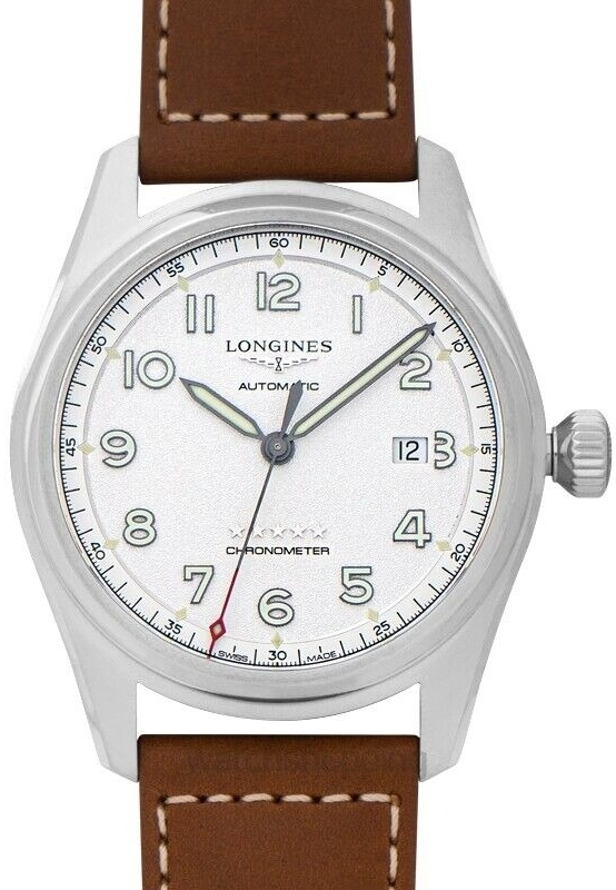 Longines Herrklocka L3.811.4.73.2 Spirit Silverfärgad/Läder Ø42 mm - Longines