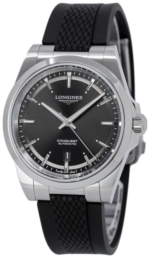 Longines Herrklocka L3.830.4.52.9 Conquest Svart/Gummi &Oslash;41 mm