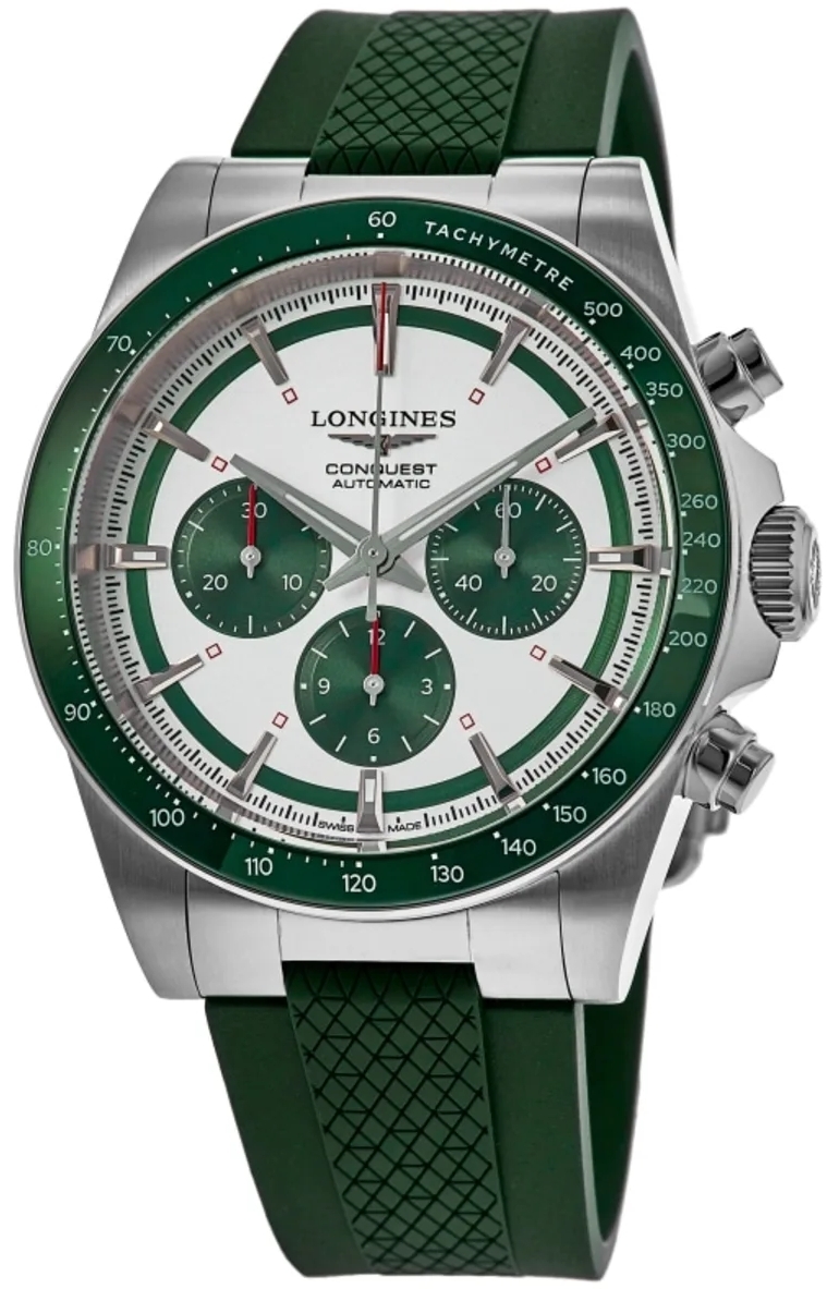 Longines Herrklocka L3.835.4.02.9 Conquest Silverfärgad/Gummi Ø42 mm - Longines