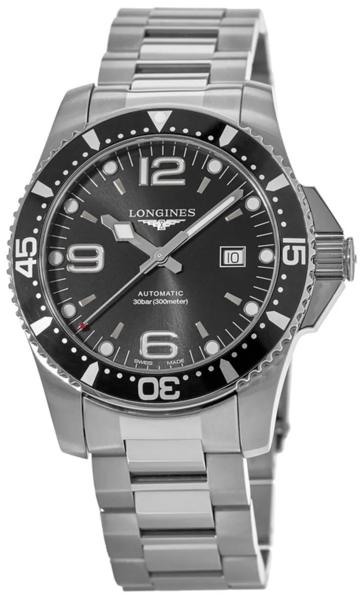 Longines Herrklocka L3.841.4.56.6 HydroConquest Svart/Stål Ø44 mm - Longines