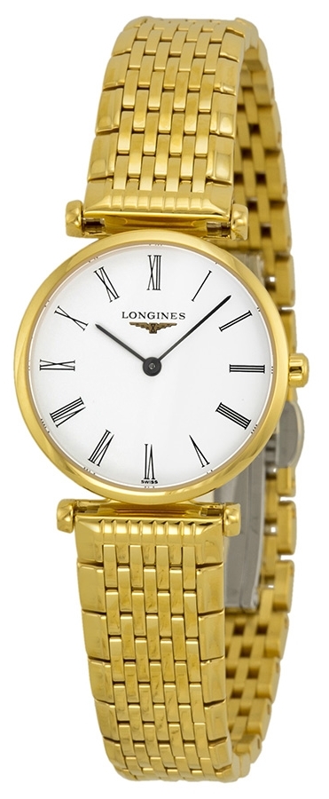 Longines Damklocka L4.209.2.11.8 Grande Classique Vit/Gulguldtonat - Longines