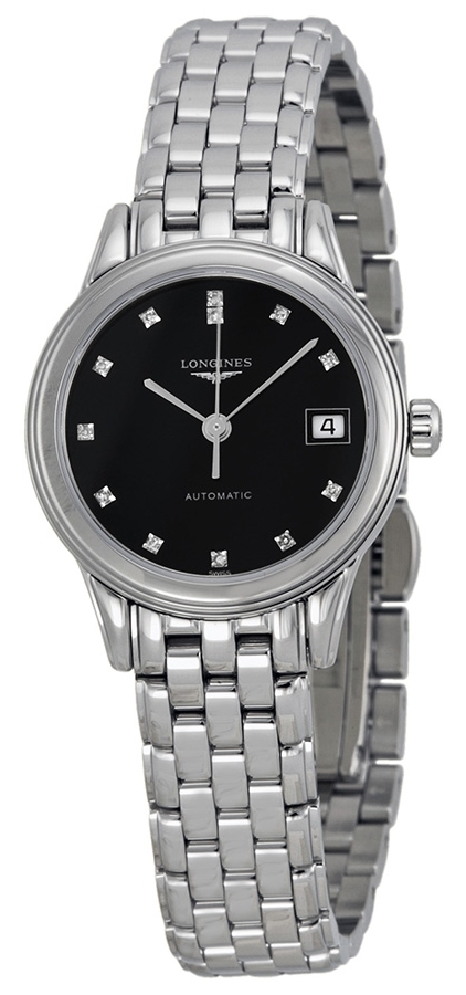 Longines Damklocka L4.274.4.57.6 Grande Classique Svart/Stål Ø26 mm - Longines