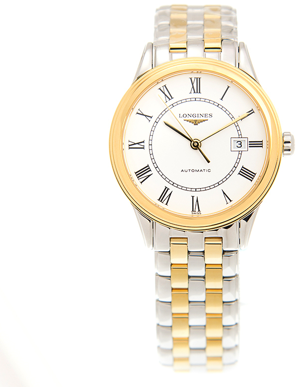 Longines Damklocka L4.374.3.21.7 Flagship Vit/Gulguldtonat stål Ø30 - Longines