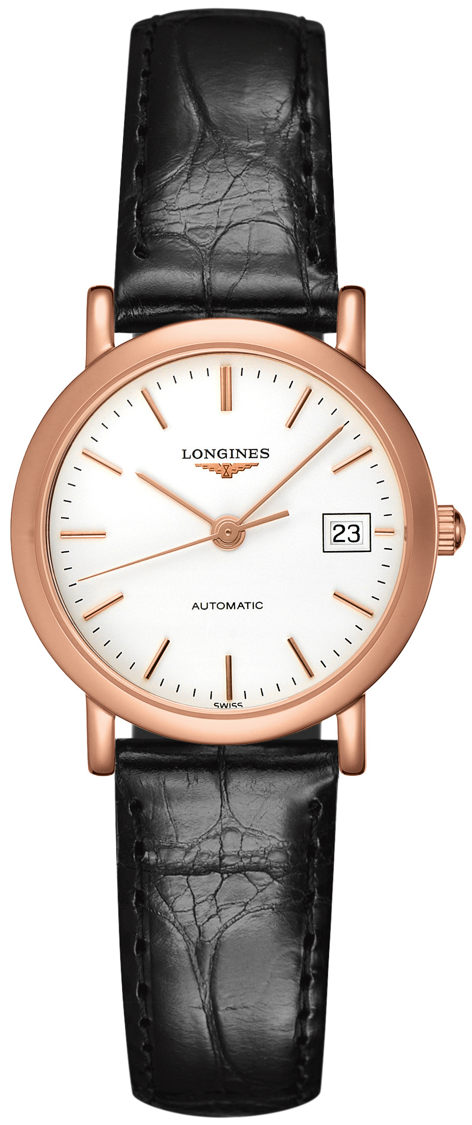 Longines Damklocka L4.378.8.12.4 Elegant Vit/Läder Ø27.2 mm - Longines