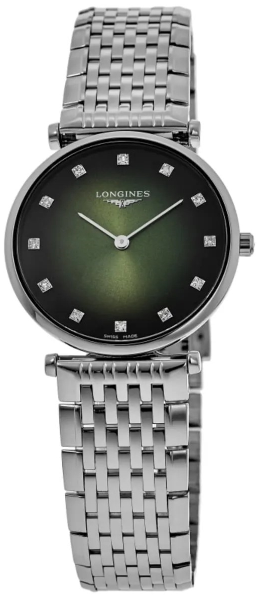 Longines Damklocka L4.512.4.92.6 La Grande Classique De Grön/Stål - Longines