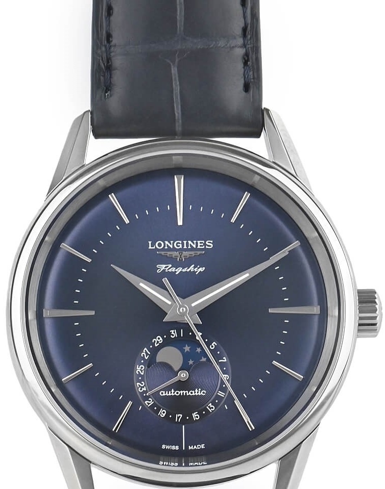 Longines Damklocka L4.815.4.92.2 Flagship Heritage Blå/Läder Ø38.5 - Longines