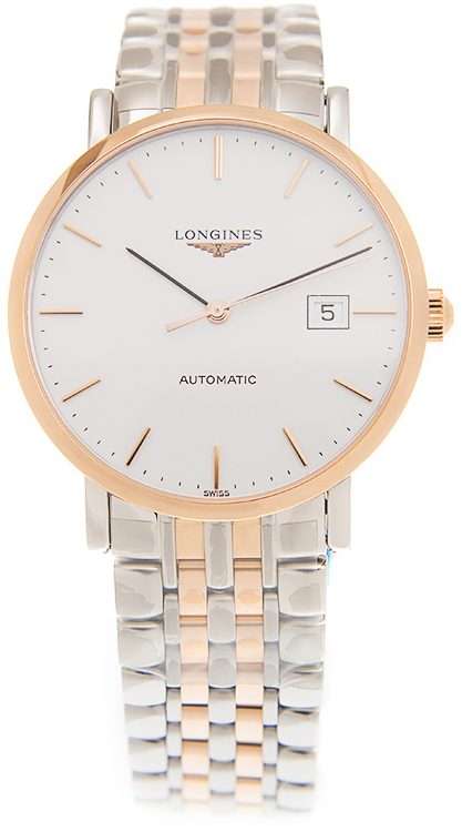 Longines Herrklocka L4.910.5.12.7 Elegant Vit/Roséguldstonat stål - Longines