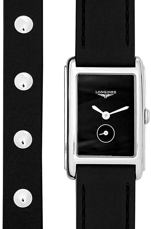 Longines Damklocka L5.255.4.59.2 Dolcevita Svart/Läder - Longines