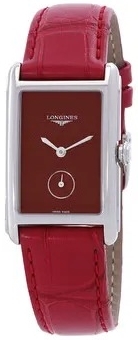 Longines Damklocka L5.512.4.91.2 Dolcevita Röd/Läder - Longines