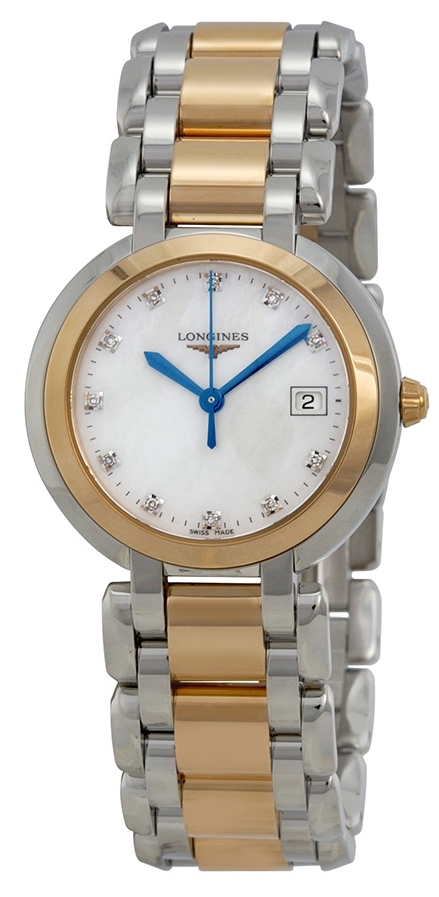 Longines Damklocka L8.112.5.87.6 PrimaLuna Vit/18 karat roséguld - Longines