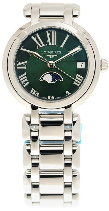 Longines Damklocka L8.115.4.61.6 Primaluna Grön/Stål Ø30.5 mm - Longines