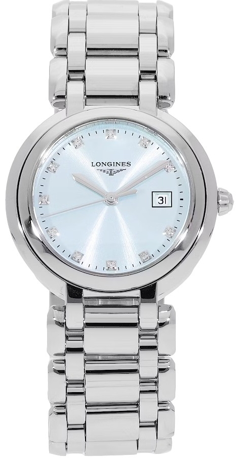 Longines Damklocka L8.122.4.90.6 PrimaLuna Blå/Stål Ø30 mm - Longines