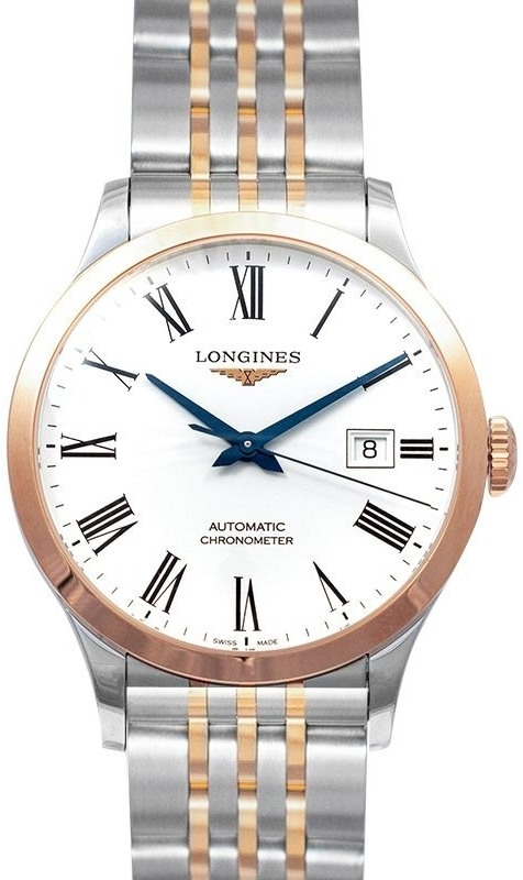 Longines Damklocka L2.321.5.11.7 Record Vit/18 karat roséguld Ø30 mm - Longines