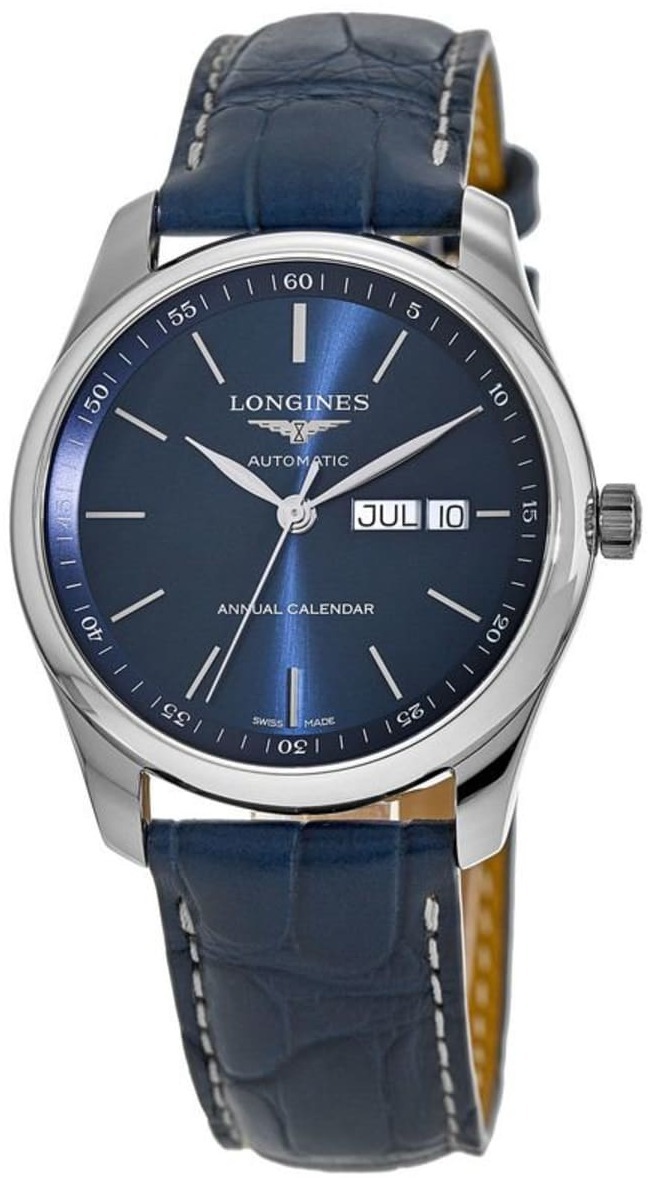 Longines Herrklocka L2.910.4.92.0 Master Blå/Läder Ø40 mm - Longines