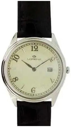 Lorenz Herrklocka 026981BB-N Classic Vit/Läder Ø42 mm - Lorenz