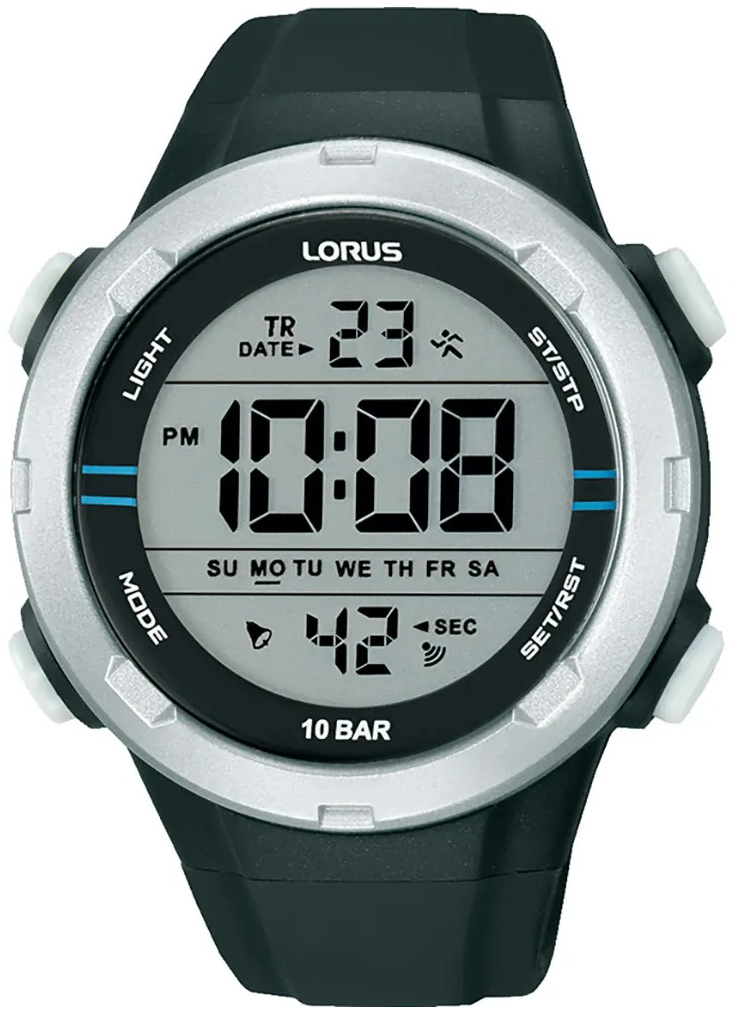 Lorus Herrklocka R2301QX9 Sports LCD/Gummi &Oslash;46 mm