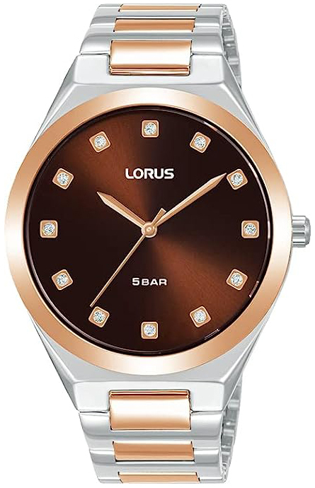 Lorus Damklocka RG204WX9 Brun/Roséguldstonat stål Ø36 mm - Lorus