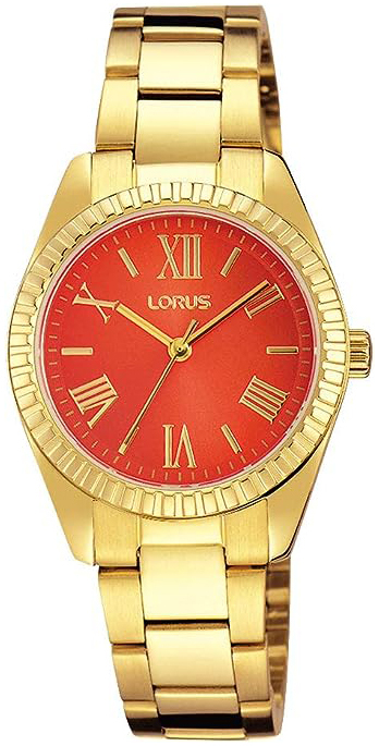 Lorus Damklocka RG232KX9 Classic Orange/Gulguldtonat stål Ø28 mm - Lorus