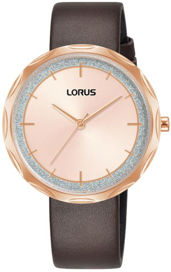 Lorus Damklocka RG246WX9 Classic Roséguldstonad/Läder Ø36 mm - Lorus