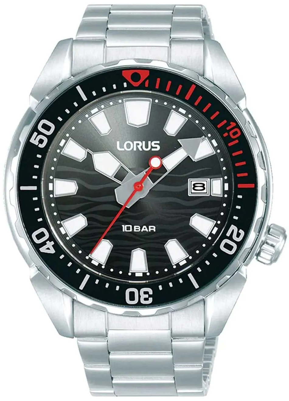 Lorus Herrklocka RH945RX9 Sports Svart/St&aring;l &Oslash;41 mm