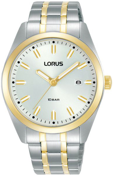Lorus Herrklocka RH978PX9 Dress Vit/Gulguldtonat stål Ø39 mm - Lorus