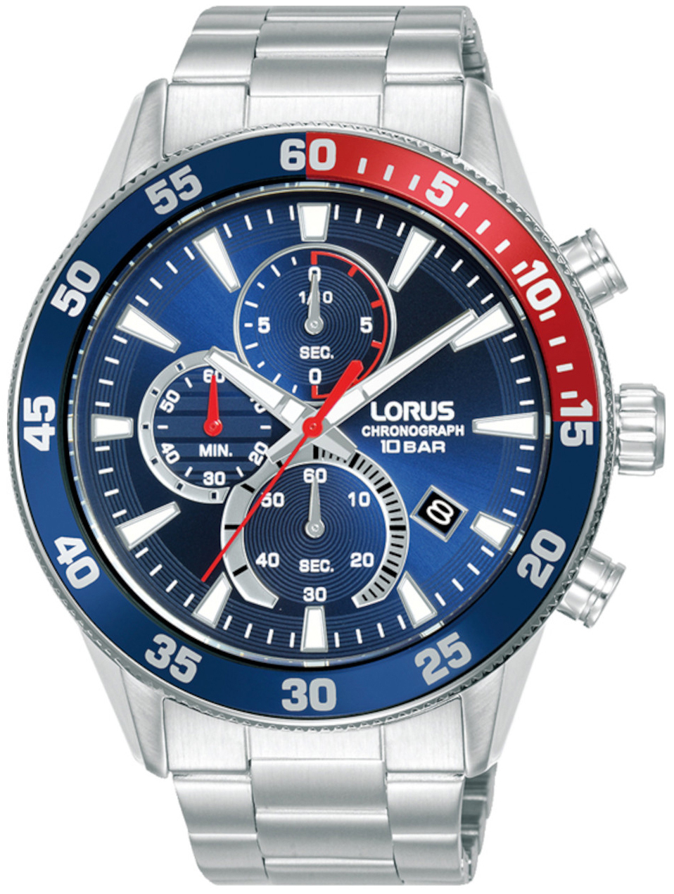 Lorus Herrklocka RM325JX9 Sport Blå/Stål Ø45 mm - Lorus