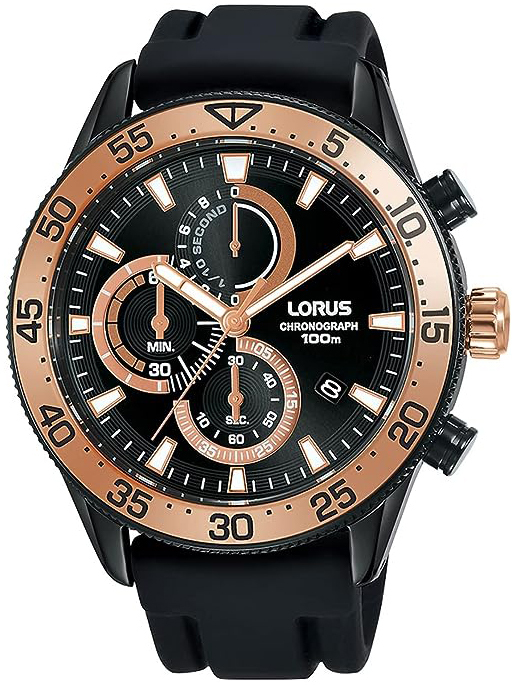 Lorus Herrklocka RM339FX9 Sports Svart/Gummi Ø45 mm - Lorus