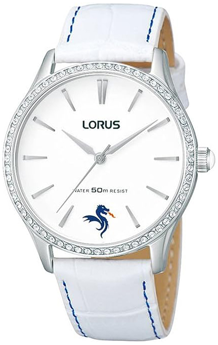 Lorus Damklocka RRS19UX9 Club Vit/Läder Ø35 mm - Lorus