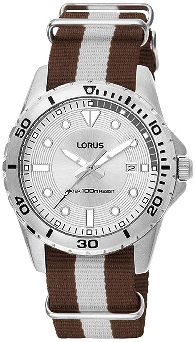 Lorus Herrklocka RS937AX2 Silverfärgad/Textil Ø43 mm - Lorus