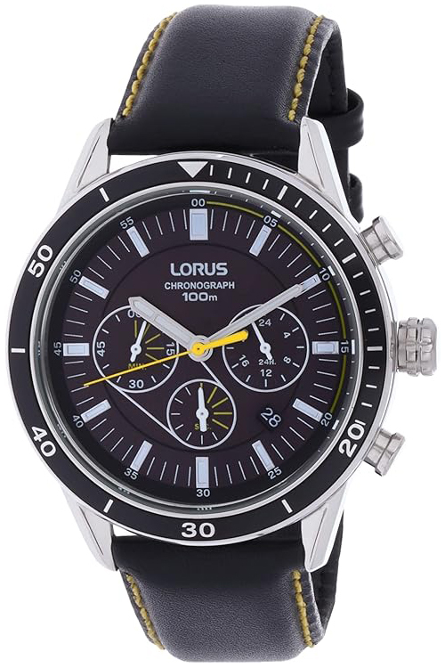 Lorus Herrklocka RT311HX9 Sport Svart/Läder Ø45 mm