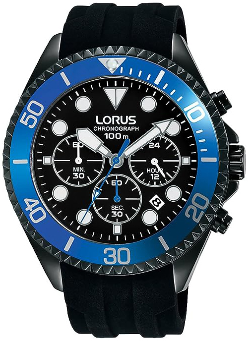 Lorus Herrklocka RT323GX9 Sports Svart/Gummi Ø43 mm - Lorus