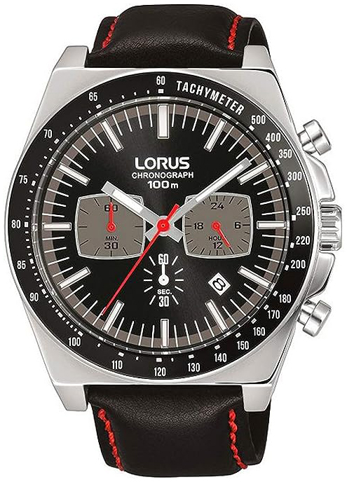 Lorus Herrklocka RT359GX9 Sports Svart/Läder Ø46 mm - Lorus