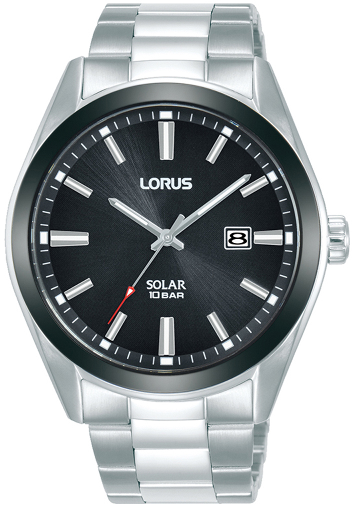 Lorus Herrklocka RX335AX9 Solar Svart/Stål Ø42 mm - Lorus