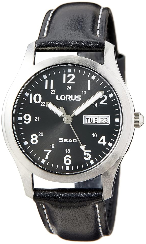 Lorus Herrklocka RXN79DX9 Classic Svart/Läder Ø38 mm - Lorus