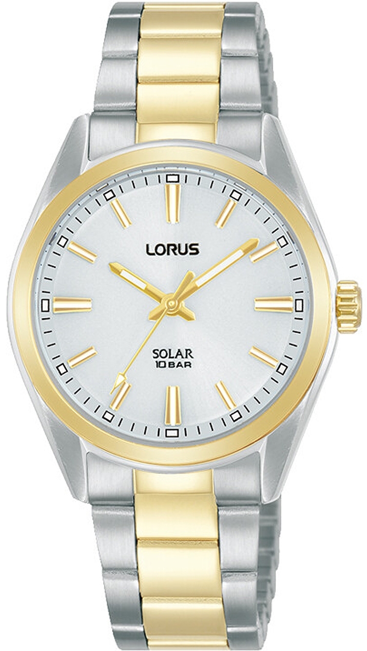 Lorus Damklocka RY506AX9 Solar Vit/Guldtonat stål Ø31 mm