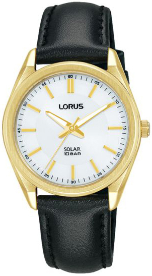 Lorus Damklocka RY518AX9 Solar Vit/Läder Ø31 mm