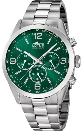 Lotus Herrklocka 18152/F Classic Grön/Stål Ø43 mm - Lotus