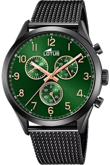 Lotus Herrklocka 18639/E Classic Grön/Stål Ø43 mm - Lotus